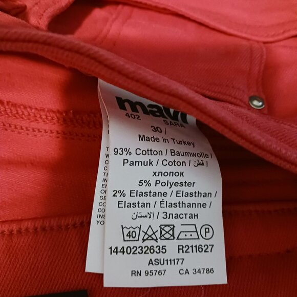 NEW Mavi Sara Mid-Rise 4" Boyfriend Denim Shorts in Brick‎ la Vintage, Size 30 - Picture 8 of 9